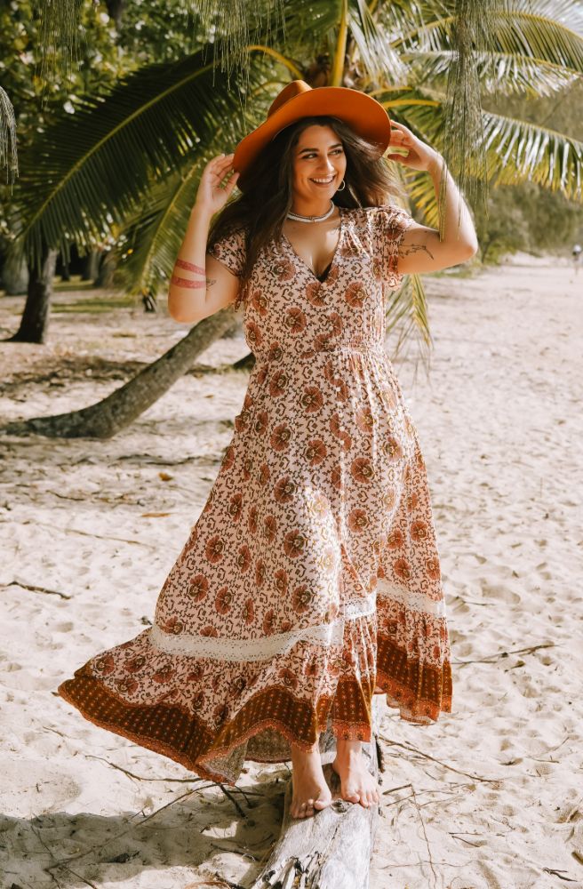 Jaase Wild Gypsy Print Carmen Maxi