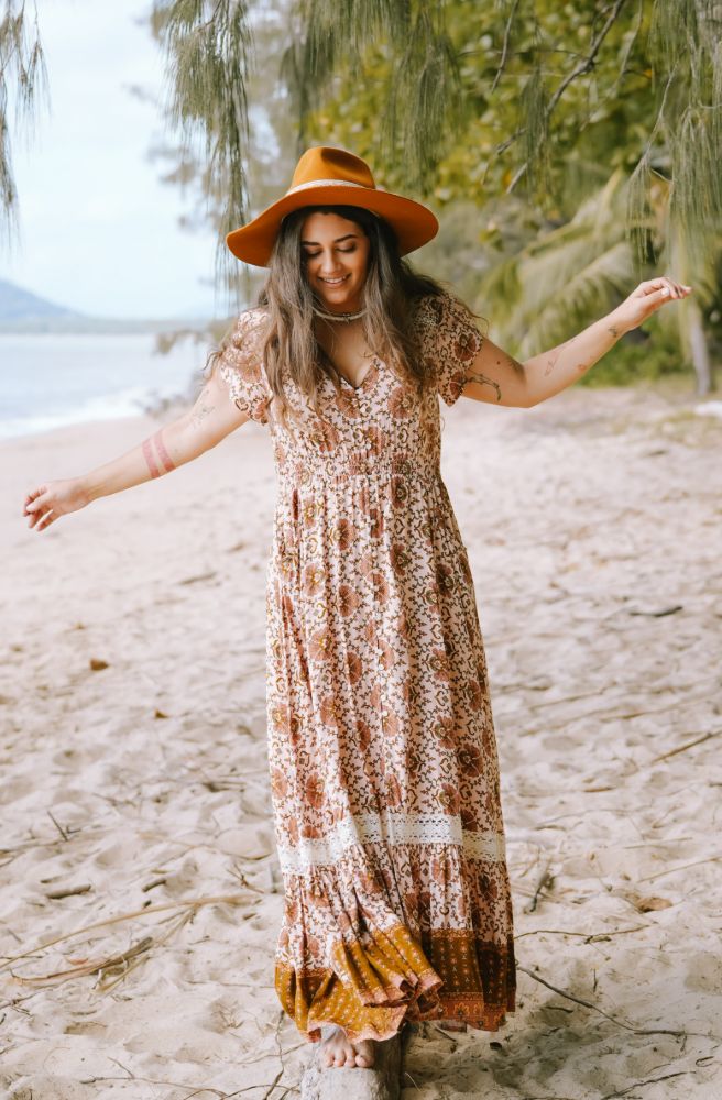 Jaase Wild Gypsy Print Carmen Maxi