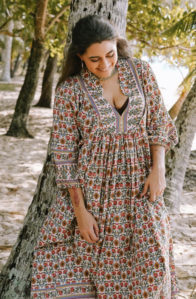 Jaase Harlowe Print Boheme Midi Dress