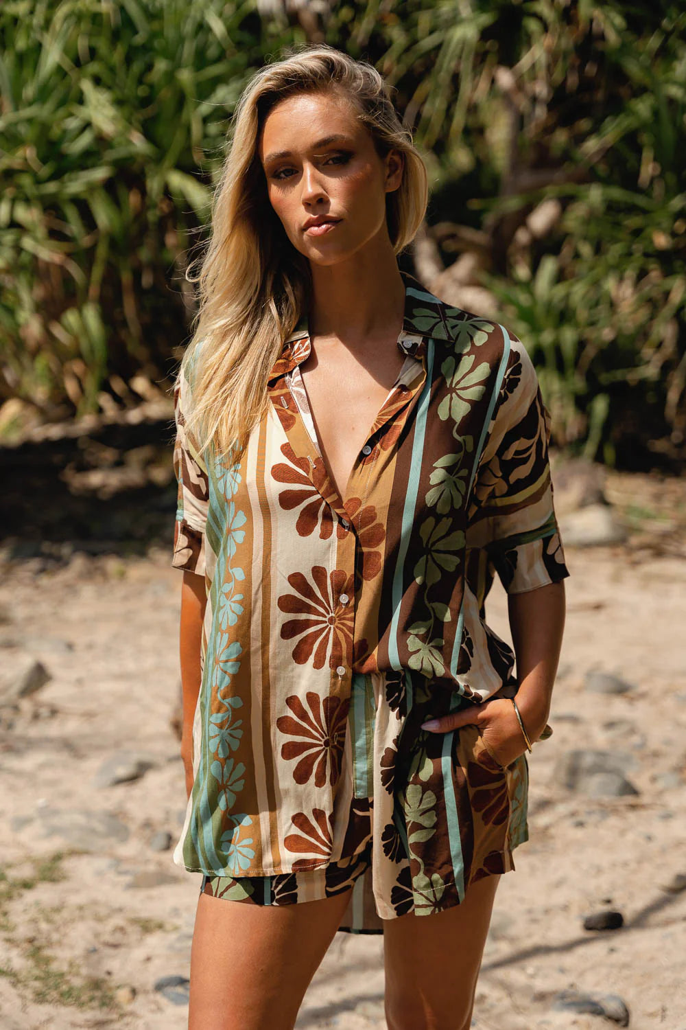 Jaase Cacao Mist Flora Shorts