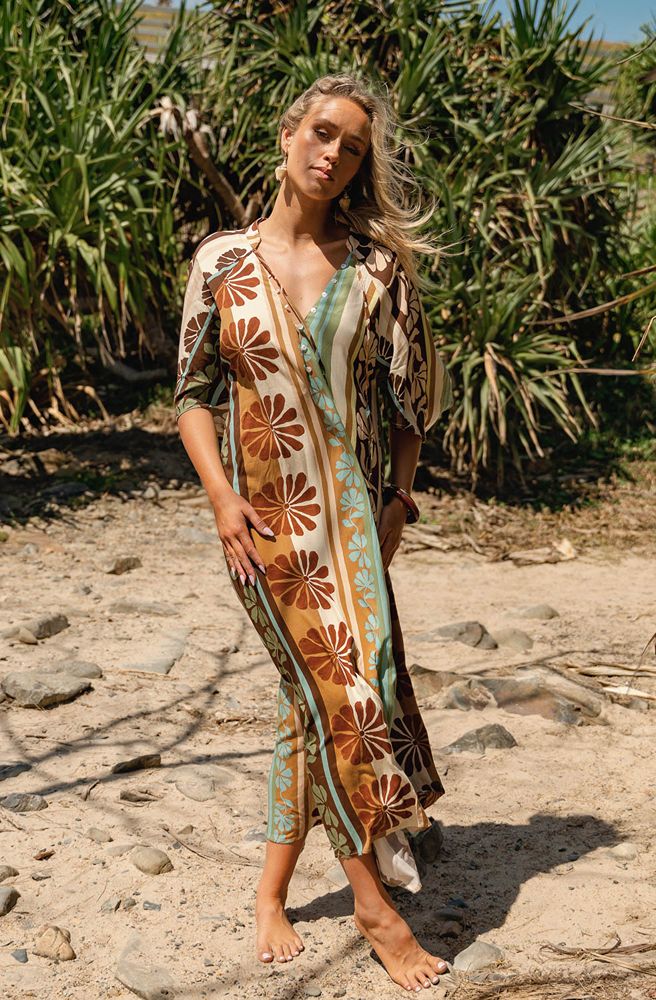 Jaase Cacao Mist Bree Maxi Dress