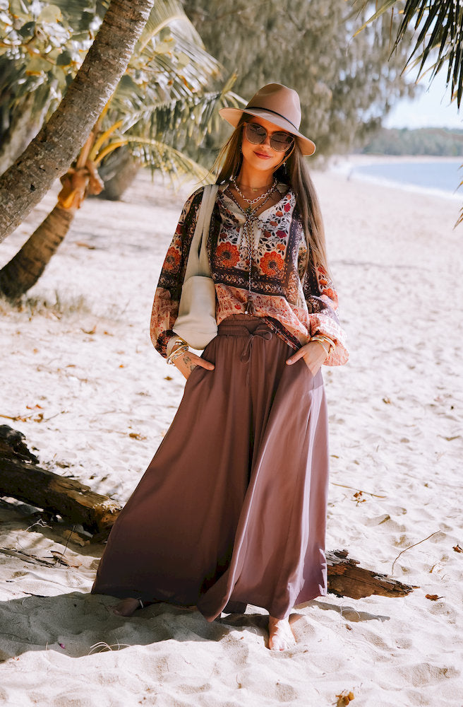 Mauve Palazzo Pants
