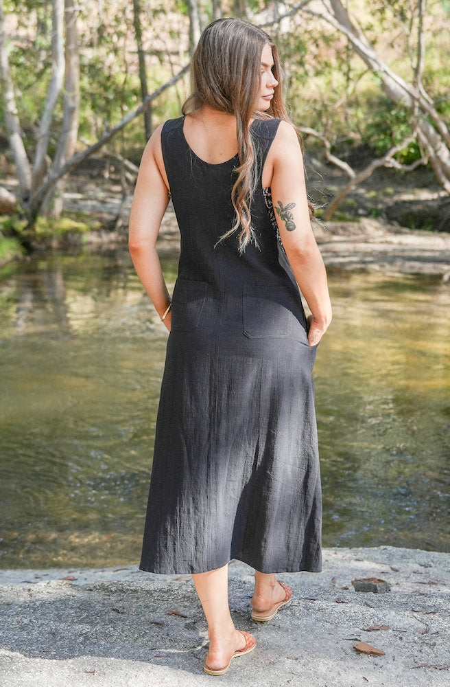 Gypsy Thread 3/4 Length Pinafore Black