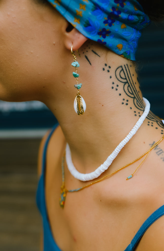 Island Lover Shell Necklace, White Colour