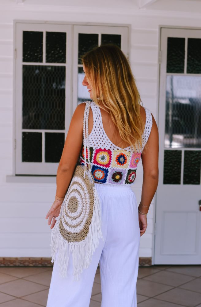 Circle of Life Bag, Round Boho Style