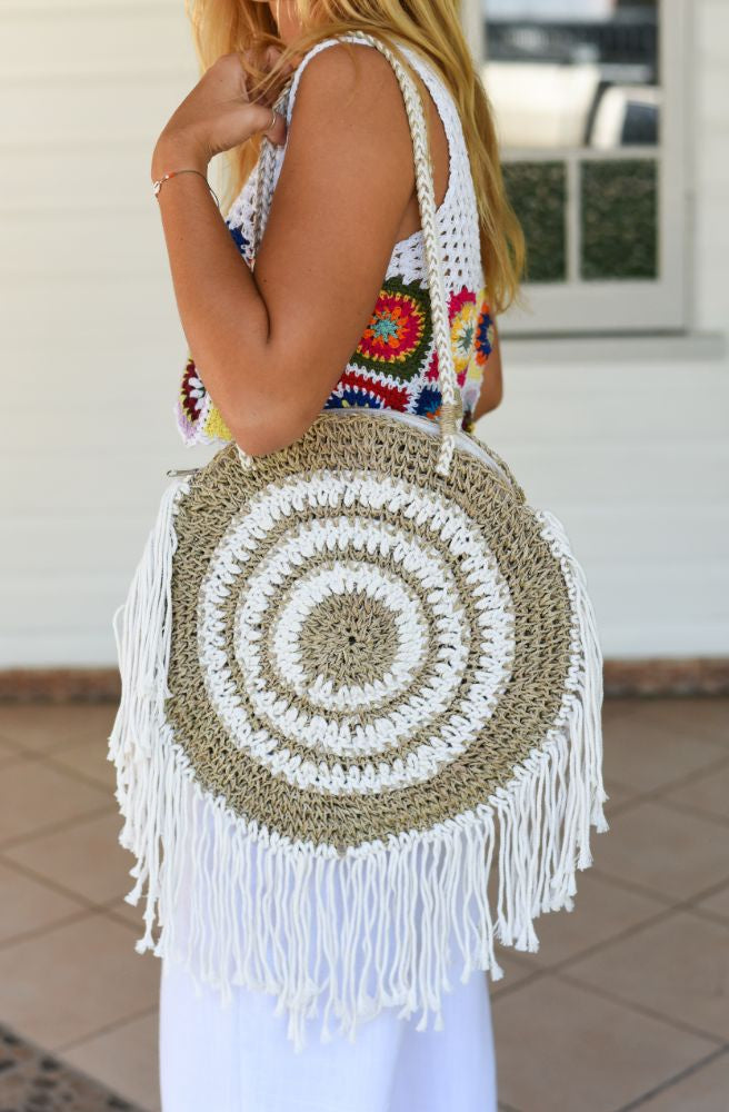 Circle of Life Bag, Crochet Grass Design