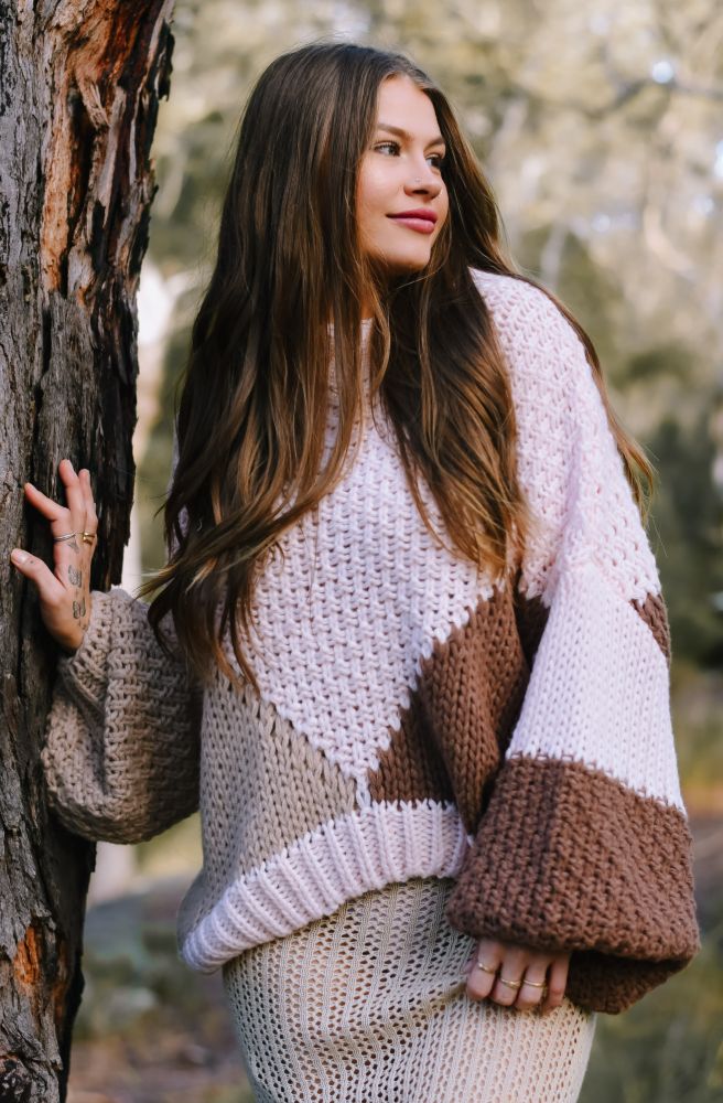 Getaway Knit Blush Beige Choc