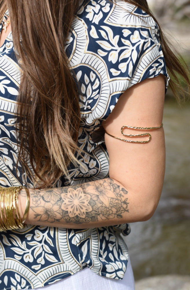 Meander Arm Cuff, Boho Style Jewellery