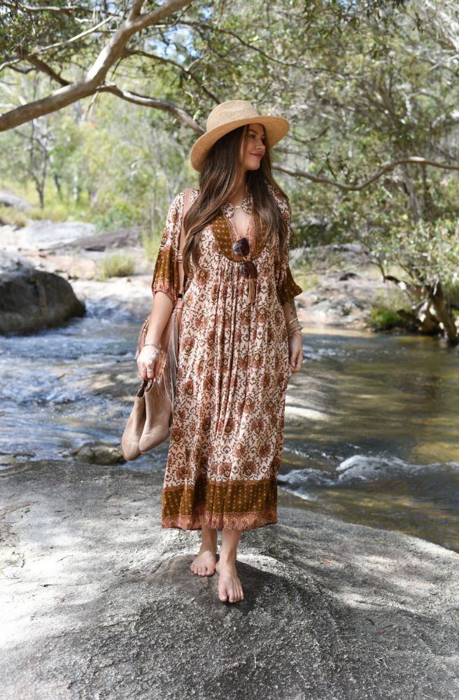 Jaase Wild Gypsy Print Boheme Midi