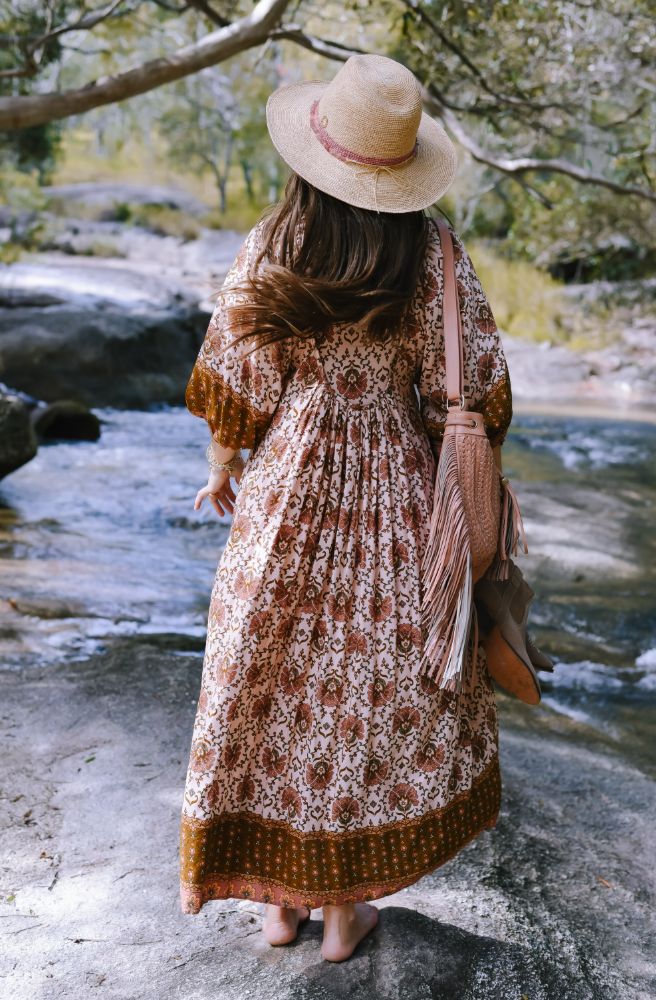 Jaase Wild Gypsy Print Boheme Midi, Rear View