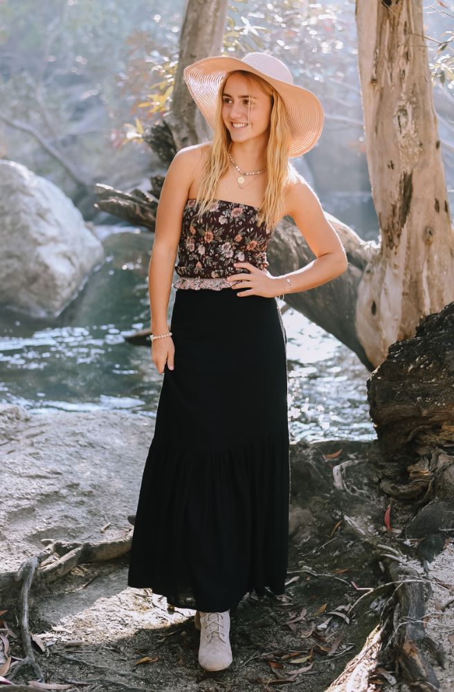 Ebony Saradon Wrap Skirt