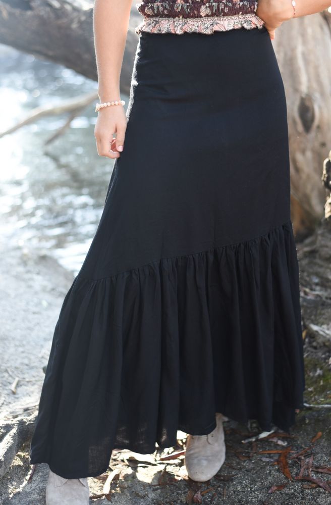Ebony Saradon Wrap Skirt