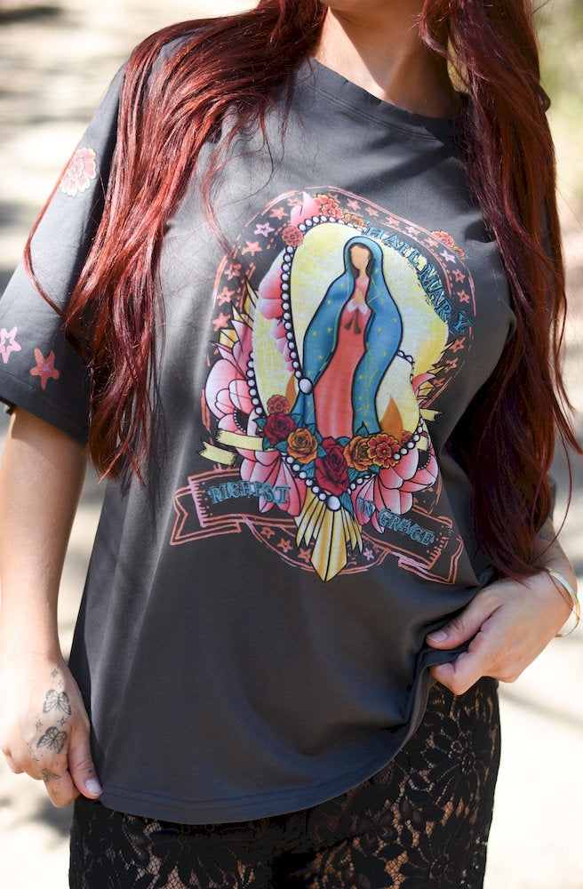 Charcoal Hail Mary Tee