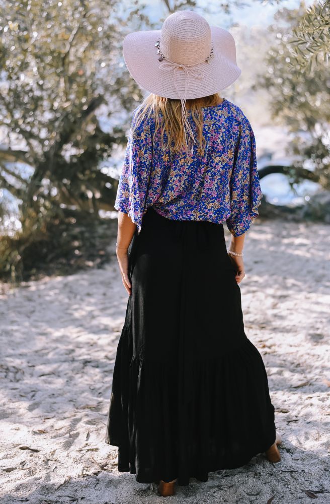 Ebony Saradon Wrap Skirt