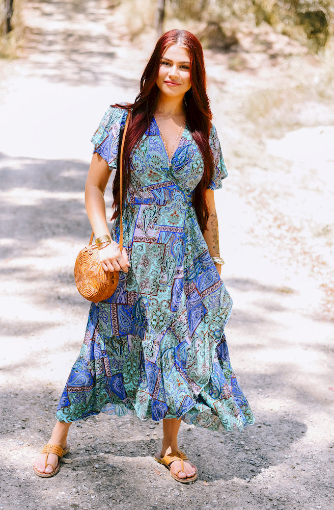 Forest Patch Mirage Wrap Dress