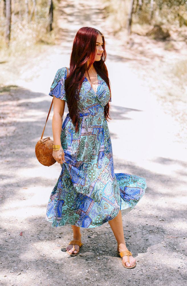 Forest Patch Mirage Wrap Dress