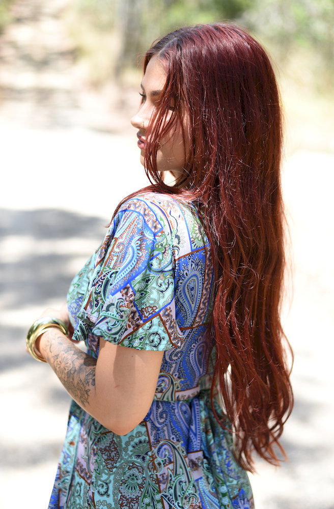 Forest Patch Mirage Wrap Dress