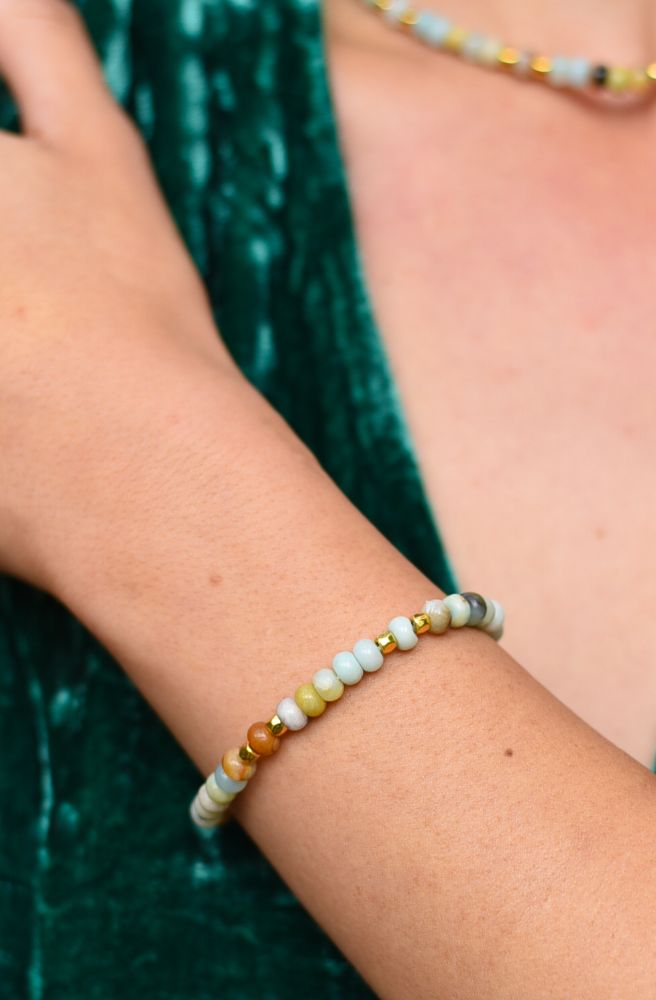 crystal gemstone bracelet amazonite turquoise