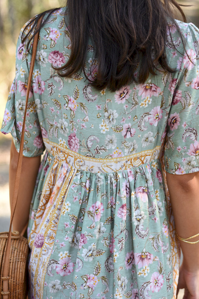 Pastel Mosaic Mini Dress