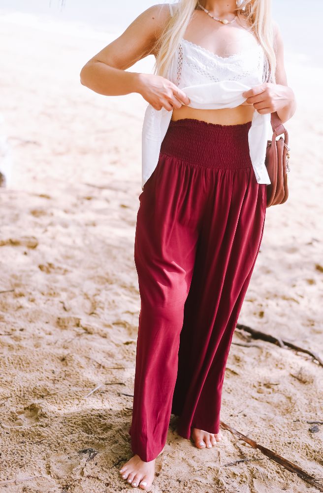 Maroon Queen Pants