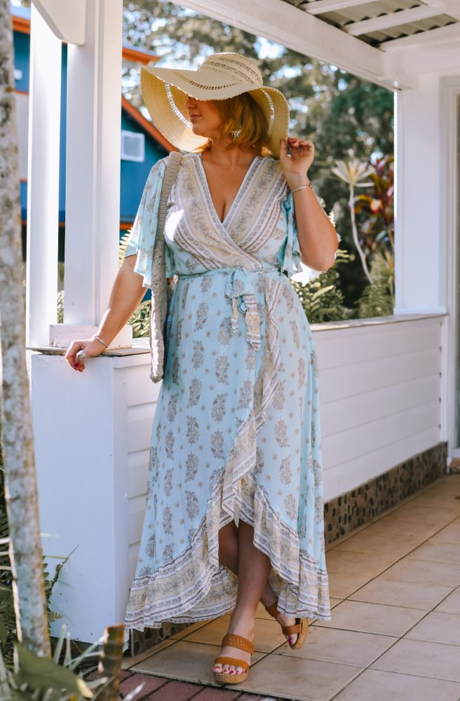 Turquoise Lily Combi Wrap Dress