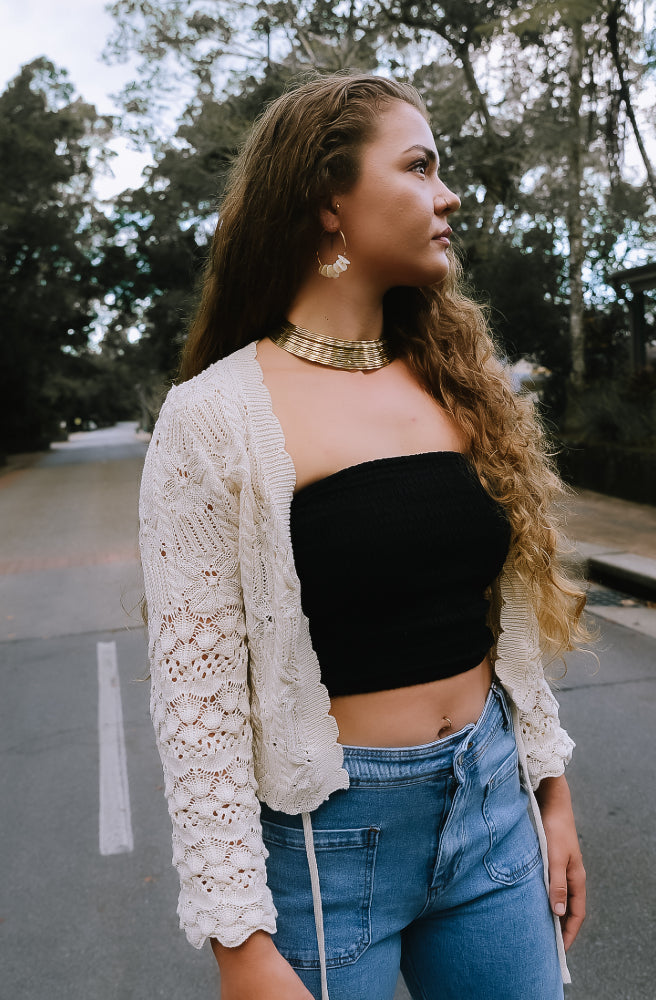 Gold Radiance Choker, Retro Style Boho Jewellery