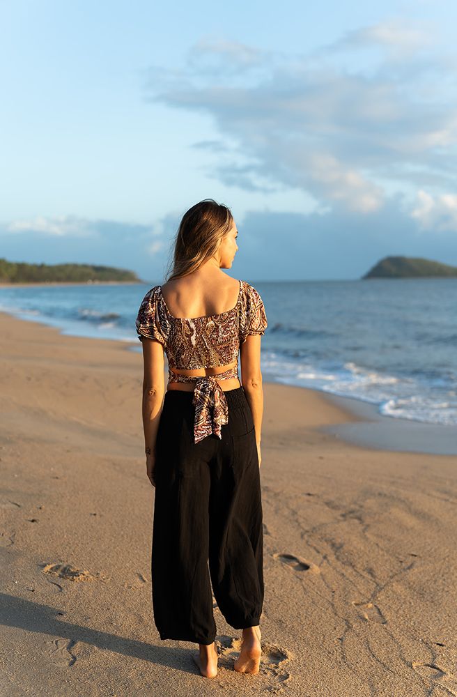 Ebony Kesh Pants, Rear View