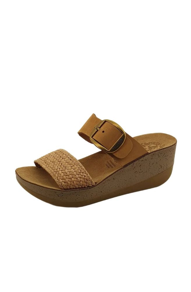 Fantasy Sandals Roxy Tampa, Boho Leather Slide Sandals for Women