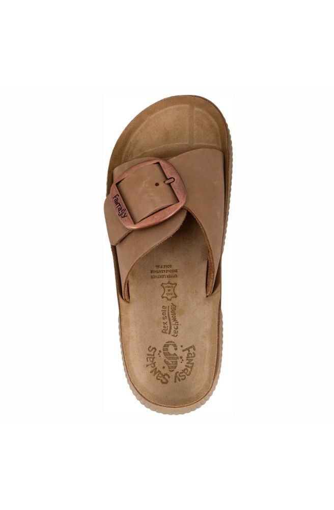 Fantasy Sandals Beatrice Stone, Everyday Boho Sandals in Soft Beige Leather