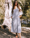 Gypsy Thread 3/4 Length Pinafore Salted Blue