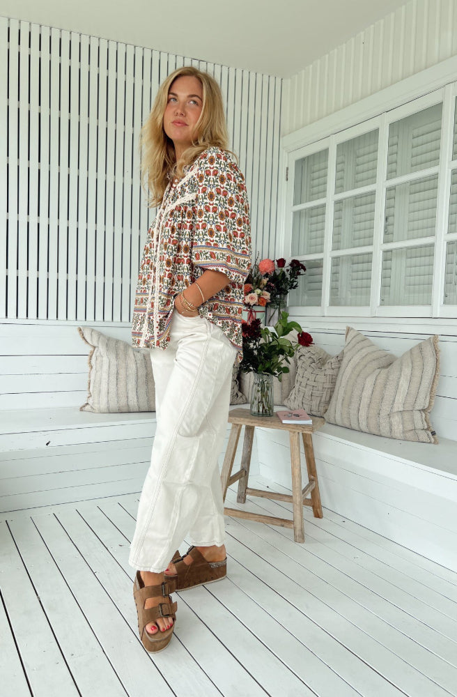 Jaase Harlowe Print Bee Blouse