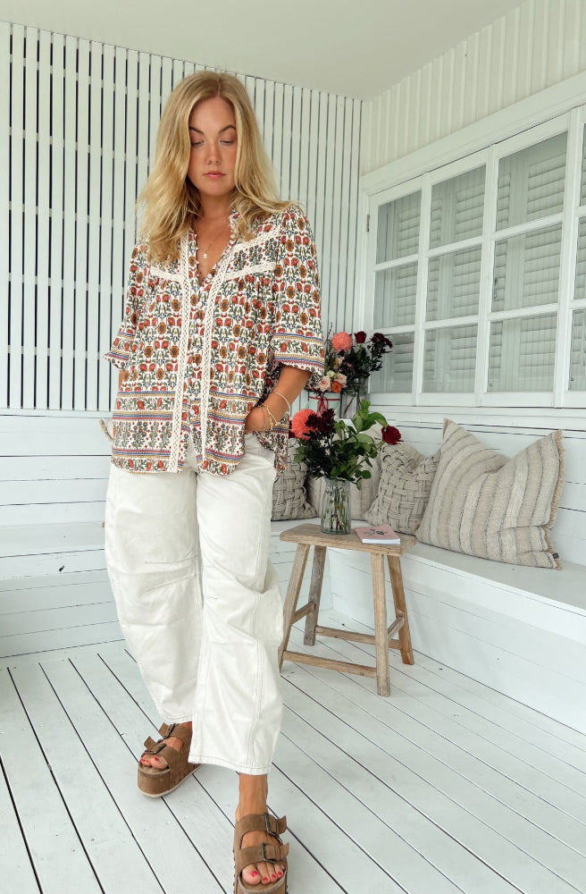 Jaase Harlowe Print Bee Blouse