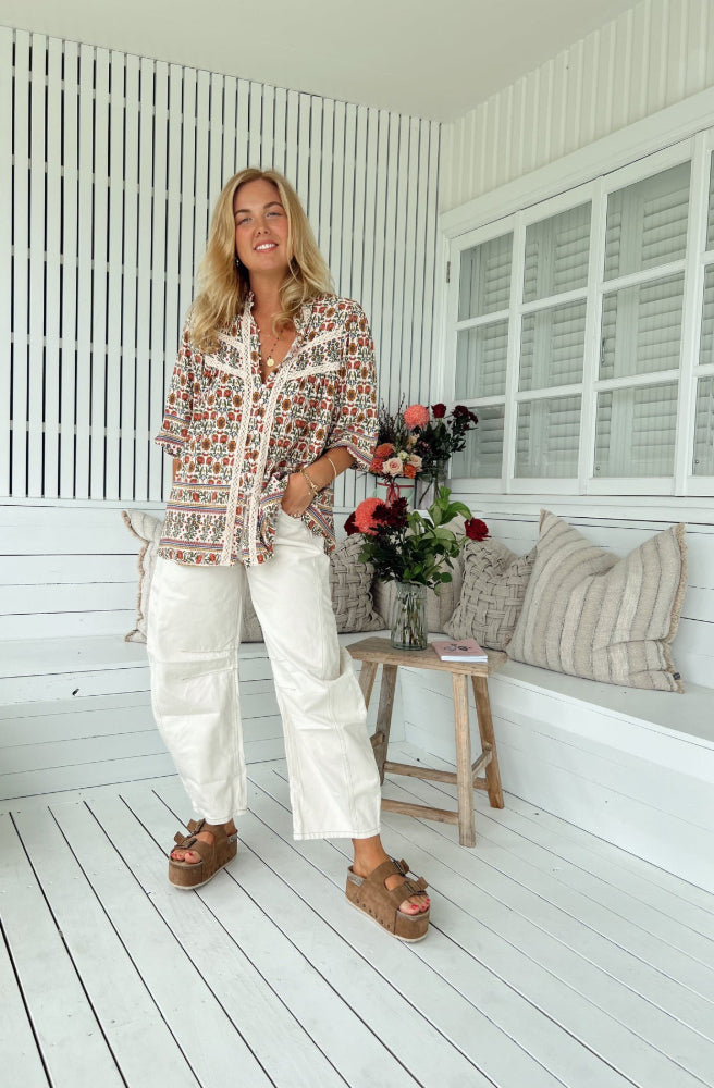 Jaase Harlowe Print Bee Blouse