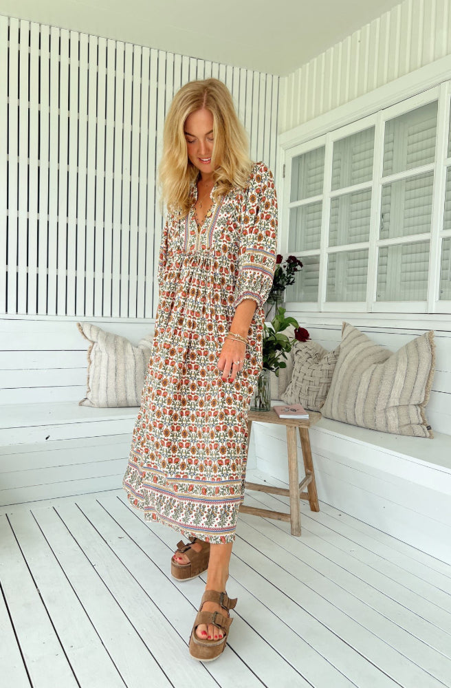 Jaase Harlowe Print Boheme Midi Dress