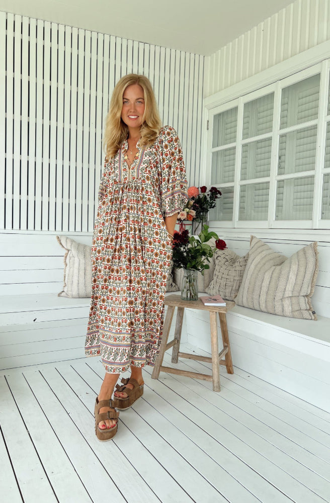 Jaase Harlowe Print Boheme Midi Dress