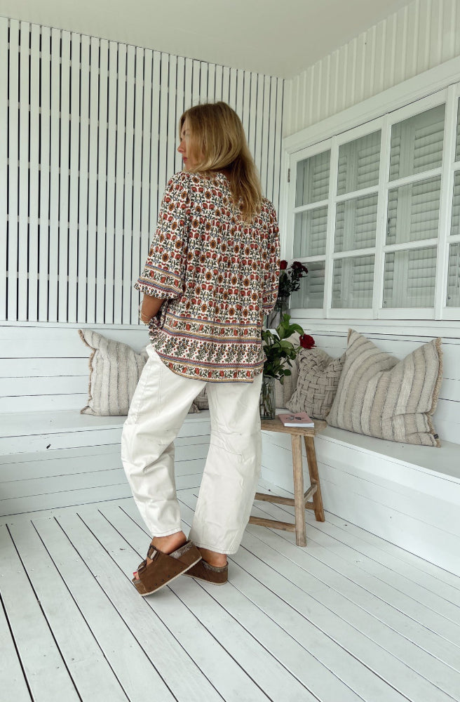 Jaase Harlowe Print Bee Blouse