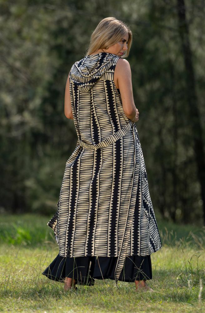 Hemi Hood Kimono, Rear View with Hood