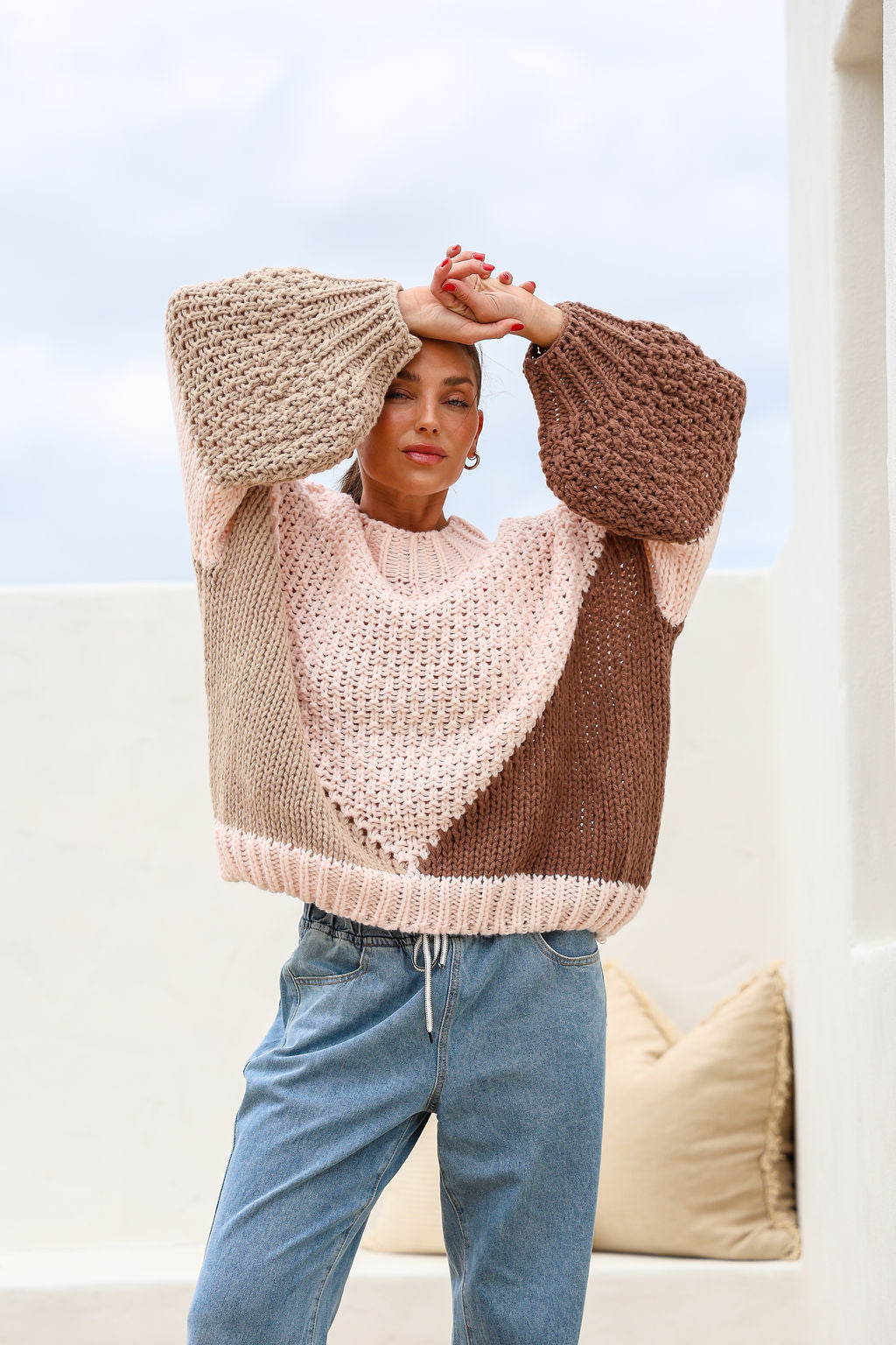 Getaway Knit Blush Beige Choc