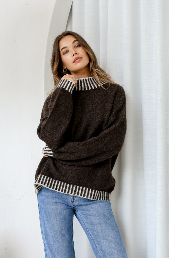 Tilly Blanket Stitch Knit. Boho Style Sweater