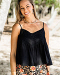 Ivy Lace Cami Black