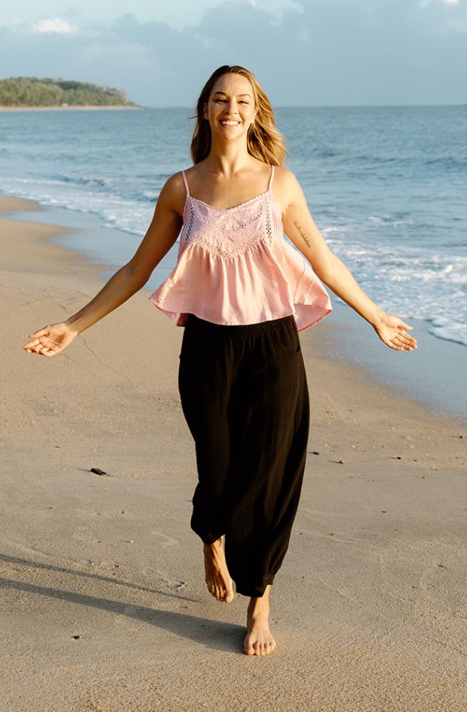 Ivy Lace Cami Dusky Pink, Women's Summer Top