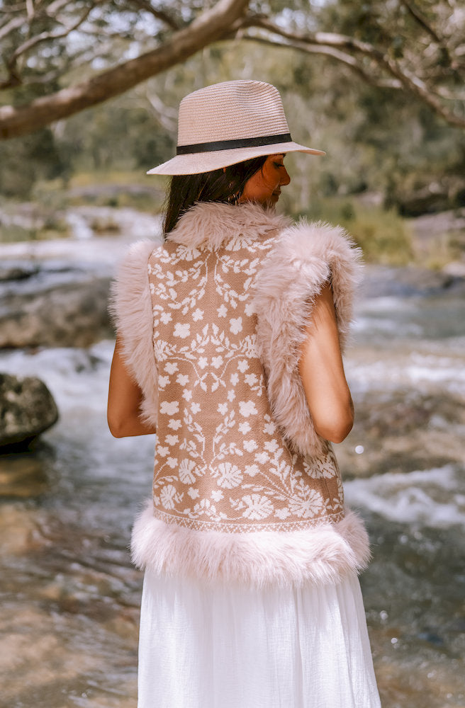 Lombard Tan Knit Vest