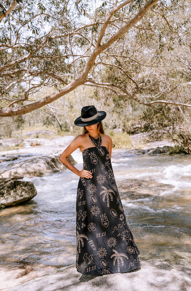 Island Dreamer Maxi Dress Black