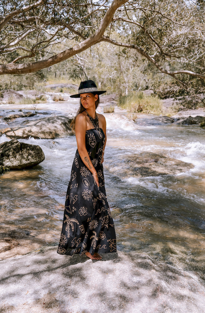 Island Dreamer Maxi Dress Black