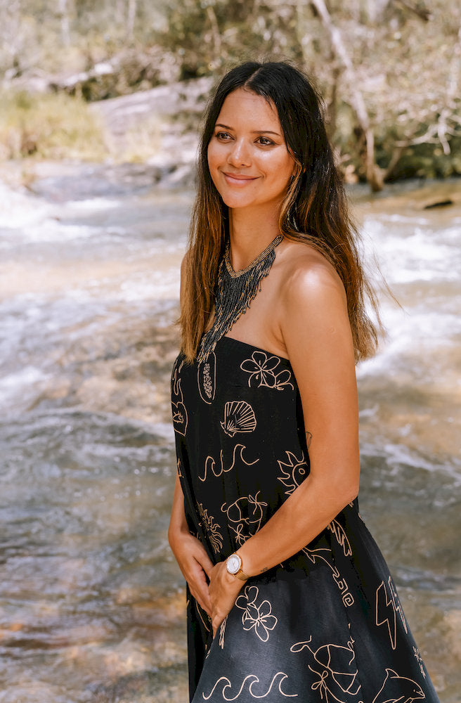 Island Dreamer Maxi Dress Black