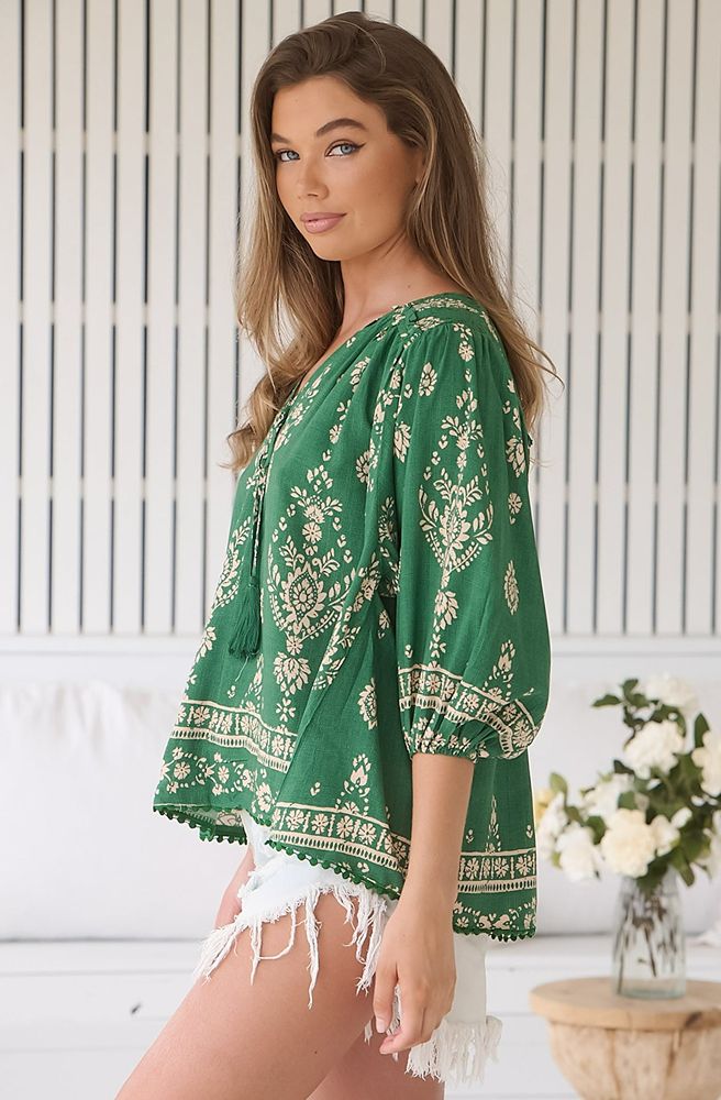 Jaase Kiva Print Rue Top