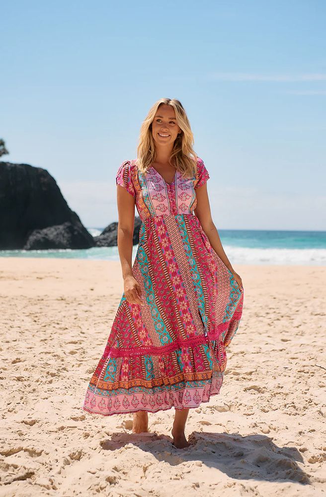Jaase Cedella Print Carmen Maxi Dress