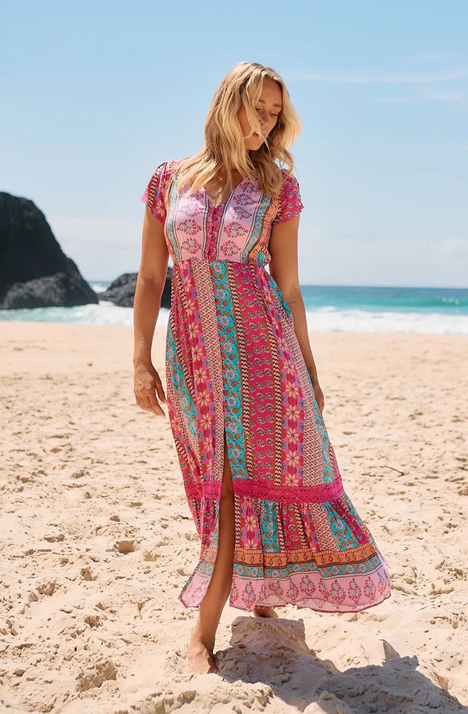 Jaase Cedella Print Carmen Maxi Dress