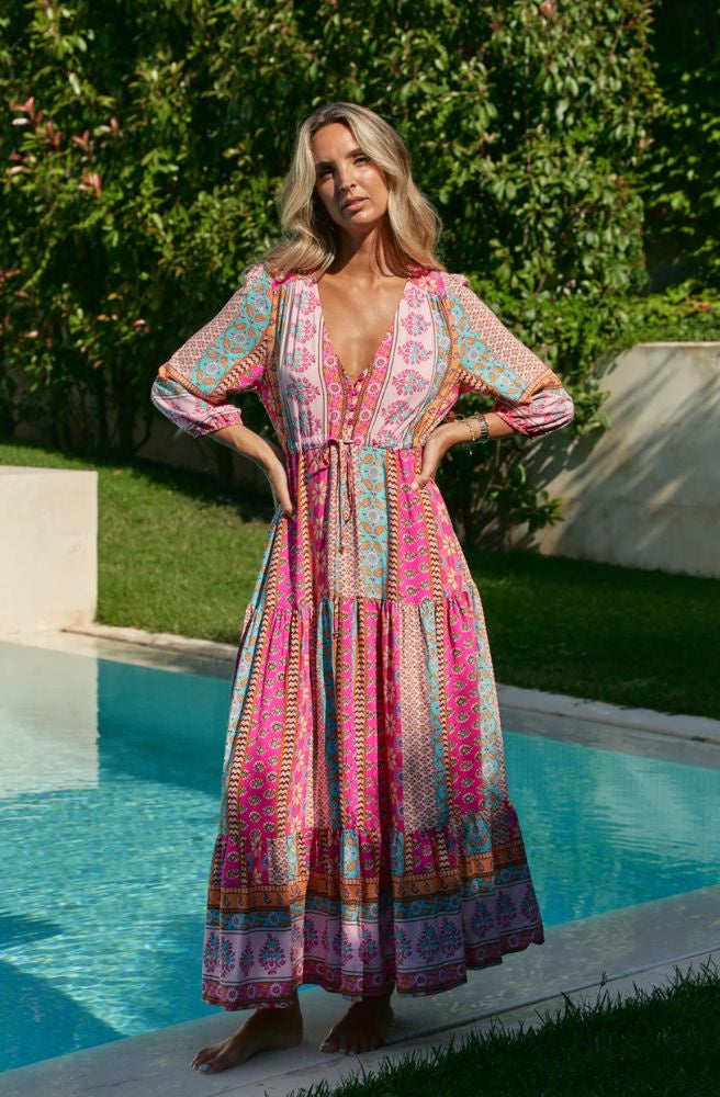 Jaase Cedella Print Tessa Maxi Dress, Women's Boho Resort Style