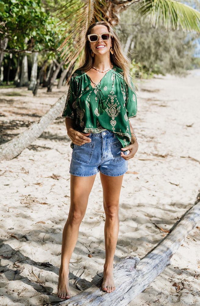 Jaase Kiva Print Rue Top, Jaase Australia